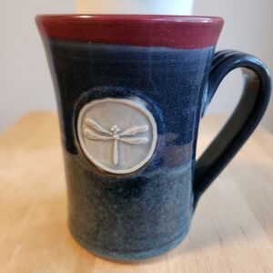 MEDALLION MUG COLLECTION "Dragonfly" - Gift, Pottery Mug, Coffee Mug
